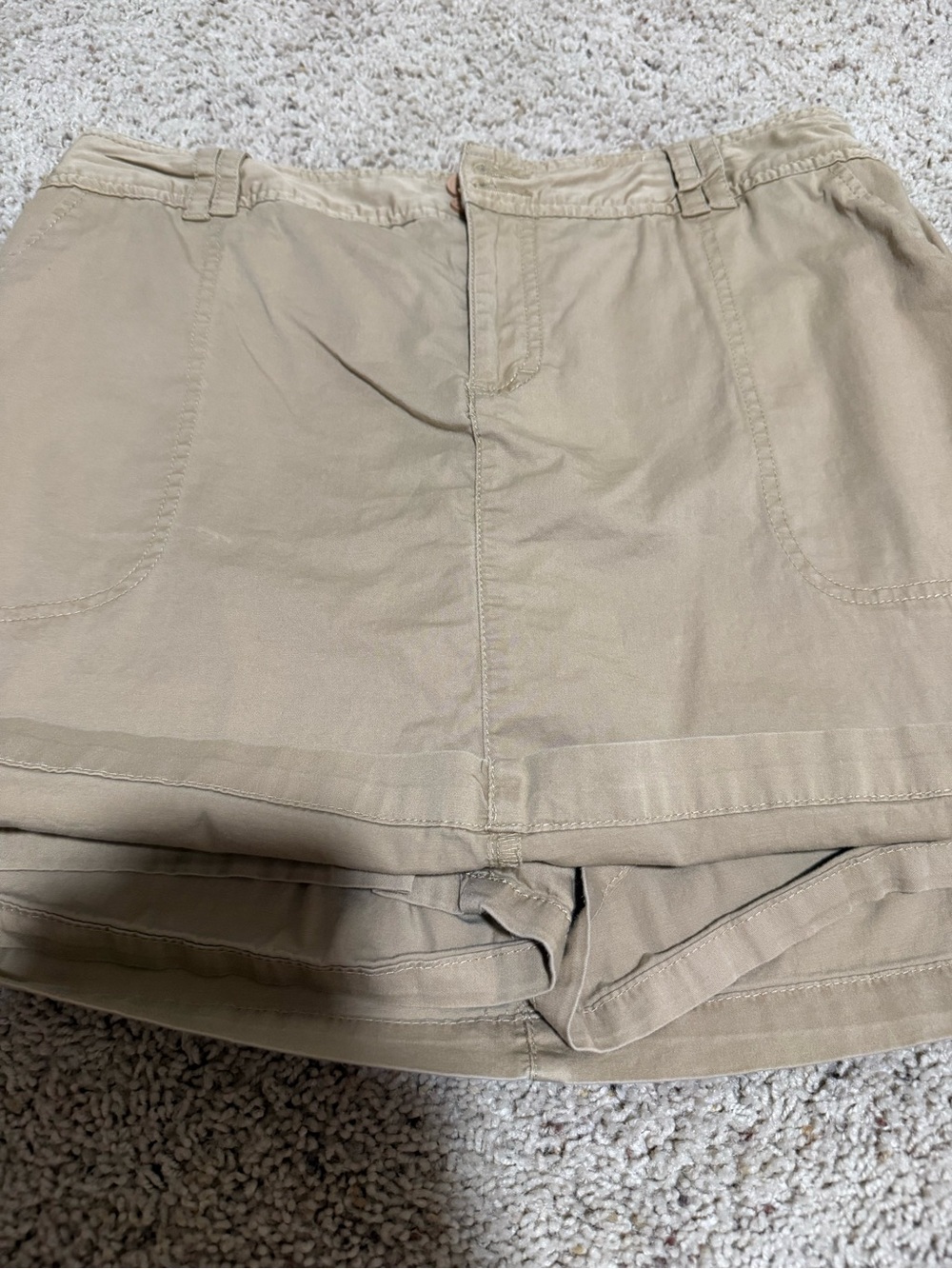 St. John's Bay Khaki Skort with Front Pockets Stretch